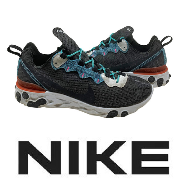 Nike Other - Nike React Element 55 SE Anthracite Blue Fury Sneakers Men's Sz 9 CD2153-001